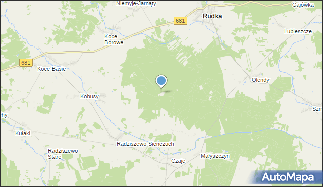 mapa Gajówka Łempice, Gajówka Łempice na mapie Targeo